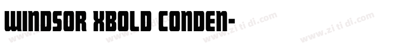 Windsor XBold Conden字体转换 Windsor XBold Conden字体转换
